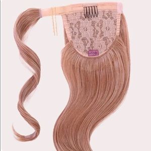 INH Hair wig hair extention Liane ponytail 18” mid-Length curls dark brown color